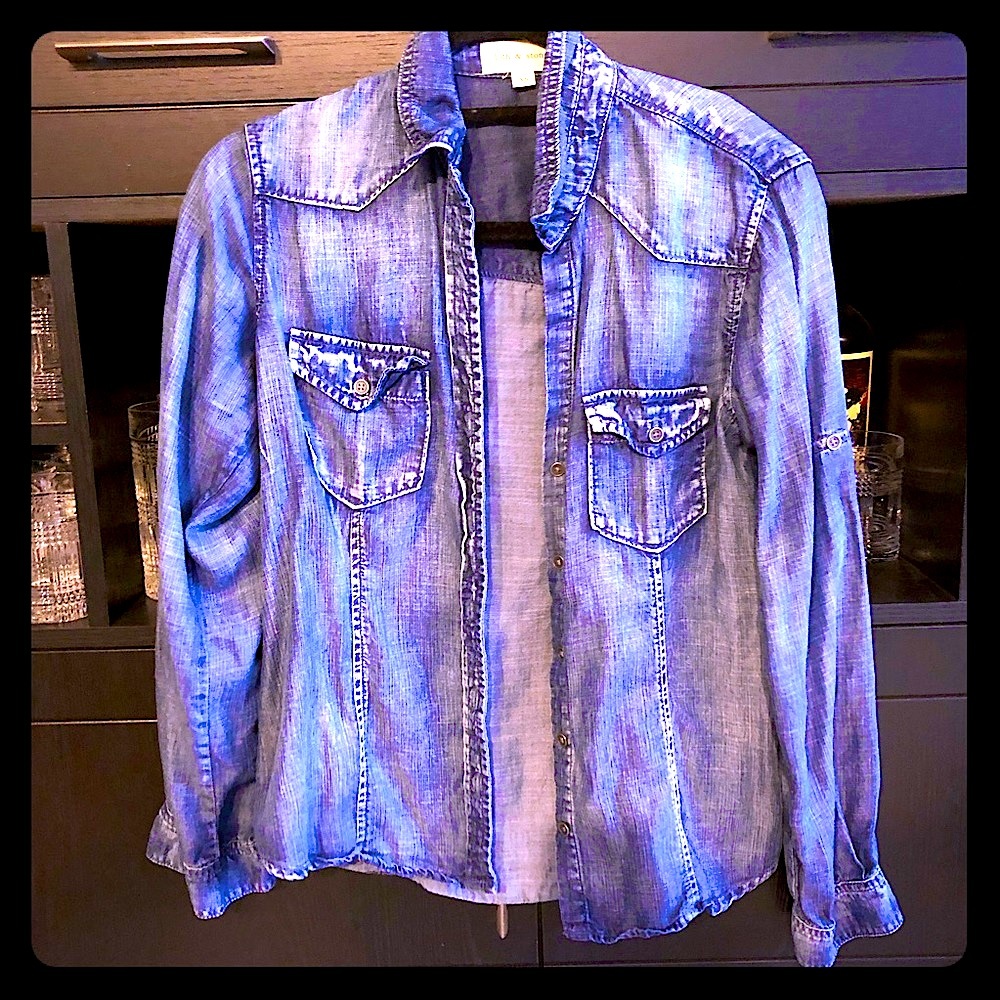 📣 2for$35 📣NWOT Cloth & Stone jean shirt, XS